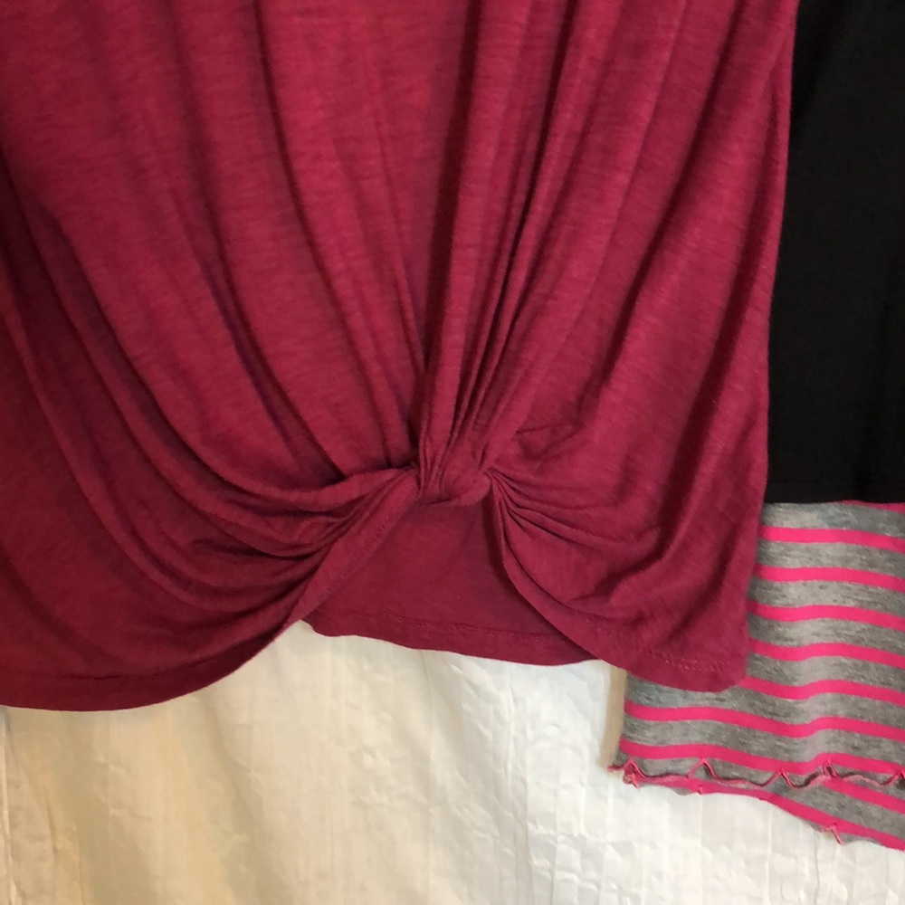 GRAYSON THREADS T shirt BP cranberry top & LORD & TAYLOR pink PJ bottoms size S - Picture 5 of 16
